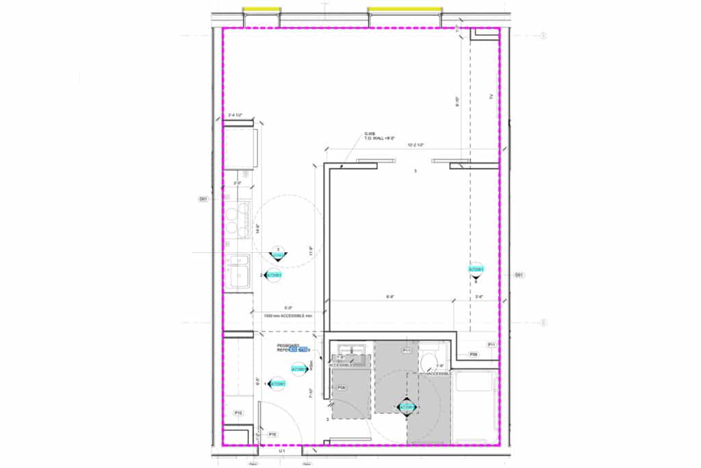 The Wellington - One Bedroom Floor Plan of The Sutherland Accessible Suite