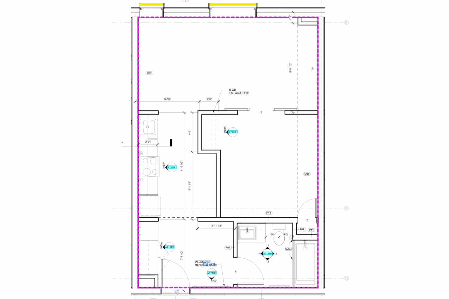 The Wellington - One Bedroom Floor Plan of The Sutherland Suite